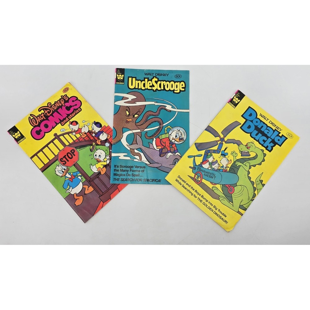 3 Lot Of Walt Disney's Ducks Comics & Stories Whitman Gladstone‎ 1980's
